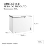 Freezer Horizontal Midea 293 Litros Inverter Branco thumbnail