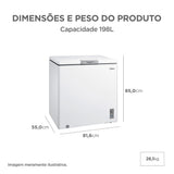Freezer Horizontal Midea 198 Litros Inverter Branco thumbnail