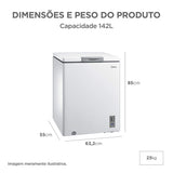 Freezer Horizontal Midea 142 Litros Inverter Branco thumbnail