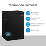 Freezer Horizontal Midea 100 Litros Inverter Preto Bivolt thumbnail