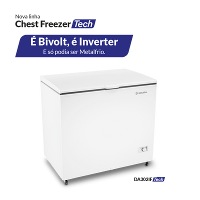 FREEZER HORIZONTAL METALFRIO DA302IF INVERTER 293 LTS BRANCO